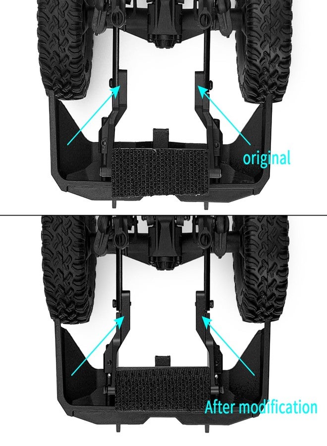 JGGZONE حامل هيكل خلفي من سبائك الألومنيوم من JGGZONE لسيارات التحكم عن بعد بمقياس 1/24 من نوع Axial SCX24 Base Camp Upgrade، 9 غرام/مجموعة، أسود - Image 2